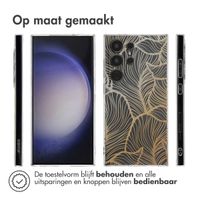 imoshion Design hoesje Samsung Galaxy S24 Ultra - Golden Leaves Transparant
