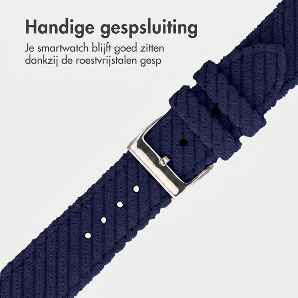 imoshion Corduroy bandje Apple Watch | 44/45/46/49 mm - Donkerblauw