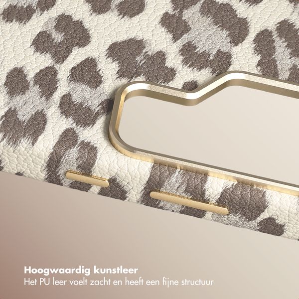 Selencia Sabi Backcover Panterprint met MagSafe Samsung Galaxy S26 Ultra - Soft Ivory