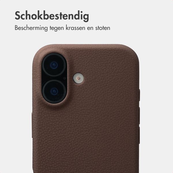 imoshion Texture Backcover Apple iPhone 16 - Donkerbruin