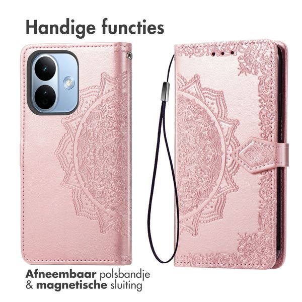 imoshion Mandala Bookcase Xiaomi Redmi Note 17 Pro Max - Rose Gold