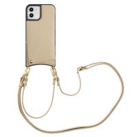 Selencia Nova Phone Case with Cord and Card Holder Apple iPhone 12 (Pro) - Beige