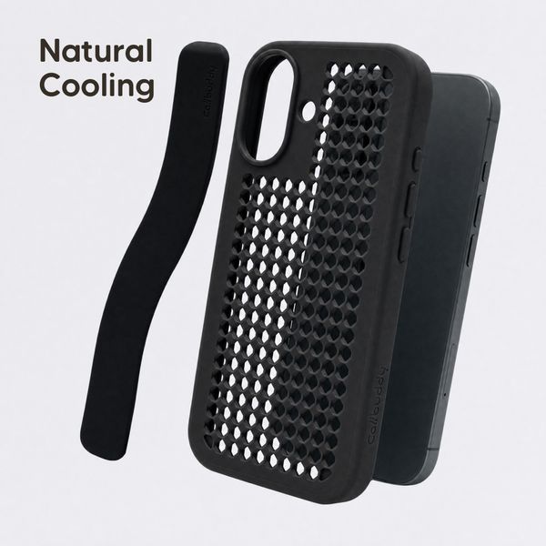 Callbuddy Hoesje met Strap Apple iPhone 17 - Epic Black
