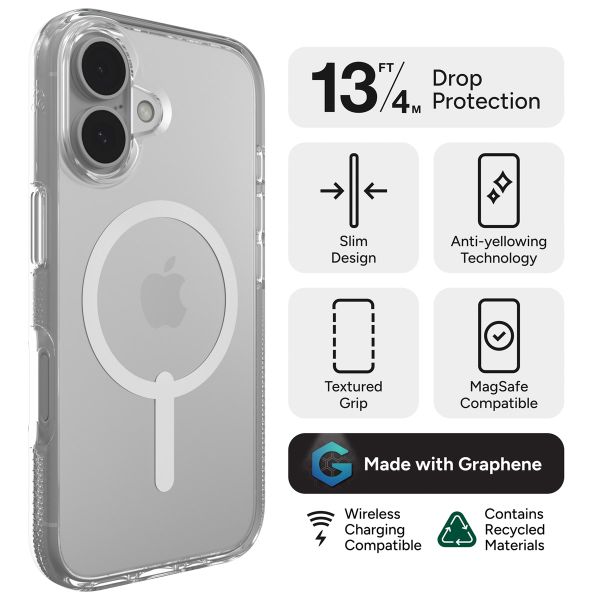 ZAGG Crystal Palace Snap Backcover MagSafe Apple iPhone 16 - Transparant