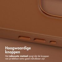 Accezz MagSafe Leather Backcover Apple iPhone 15 Pro - Sienna Brown