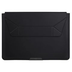 Uniq Oslo Laptop hoes 14 inch - Laptopsleeve met opvouwbare laptopstandaard - Jet Black