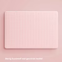 Selencia Geweven Cover Apple MacBook Pro 16 inch (2021 / 2023 M3 chip / 2024 M4 chip) - Roze