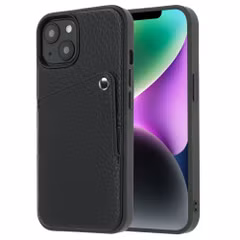 Selencia Riva Backcover met Pashouder Apple iPhone 14 / 13 - Zwart