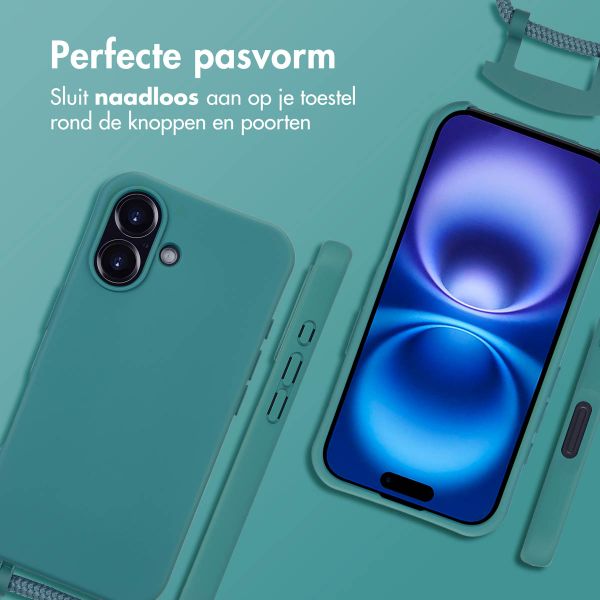 imoshion Color Backcover met afneembaar koord MagSafe Apple iPhone 16 - Donkergroen