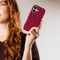 Selencia Vivid Backcover Apple iPhone 12 (Pro) - Happy Dots Burgundy