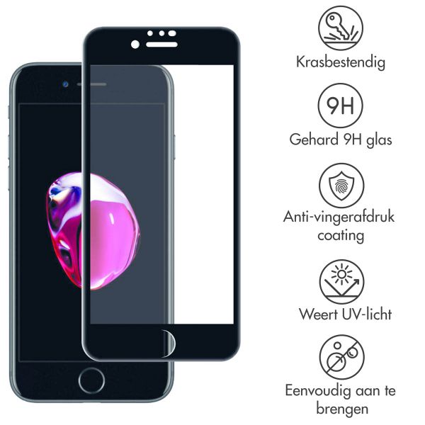 Accezz Gehard Glas Full Cover Screenprotector Apple iPhone SE (2022 / 2020) / 8 / 7 / 6(s)