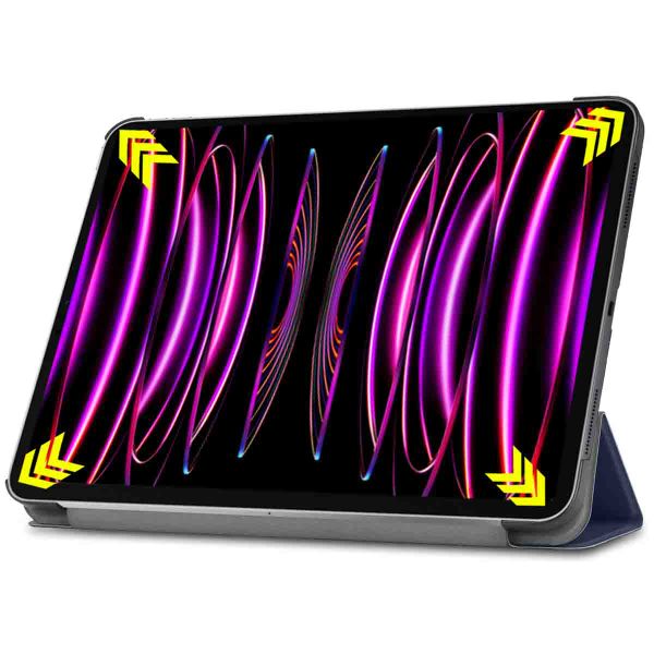 imoshion Trifold Bookcase Apple iPad Pro 12.9 (2018/2020/2021/2022) - Donkerblauw