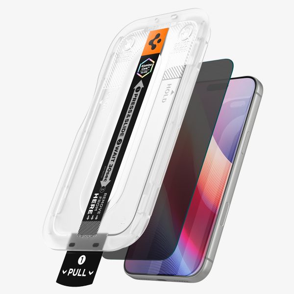 Spigen GLAStR Privacy EZ Fit Screenprotector + Applicator - 1-pack Apple iPhone 18 Pro