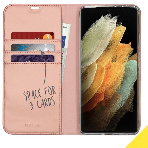 Accezz Wallet Softcase Bookcase Samsung Galaxy S21 Ultra - Rosé Goud