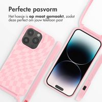 imoshion Siliconen design hoesje met koord Apple iPhone 14 Pro - Retro Pink