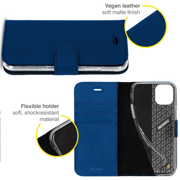 Accezz Wallet Softcase Bookcase iPhone 13 Pro Max - Donkerblauw