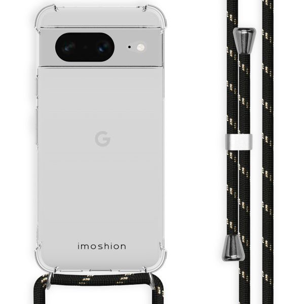 imoshion Backcover met koord Google Pixel 8 - Zwart & Goud