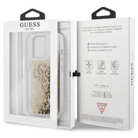 Guess 4G Logo Liquid Glitter Backcover iPhone 13 Pro - Gold