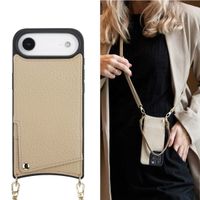 Selencia Nova Phone Case with Cord and Card Holder Apple iPhone Air - Beige