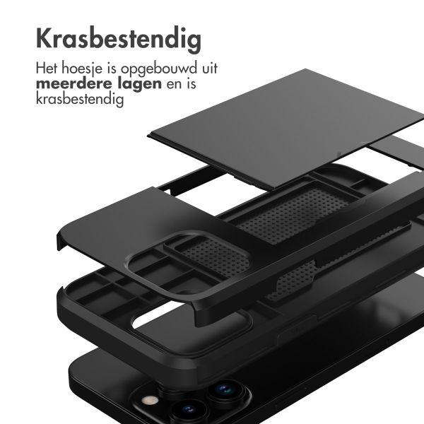 imoshion Backcover met pasjeshouder iPhone 14 Pro Max - Zwart