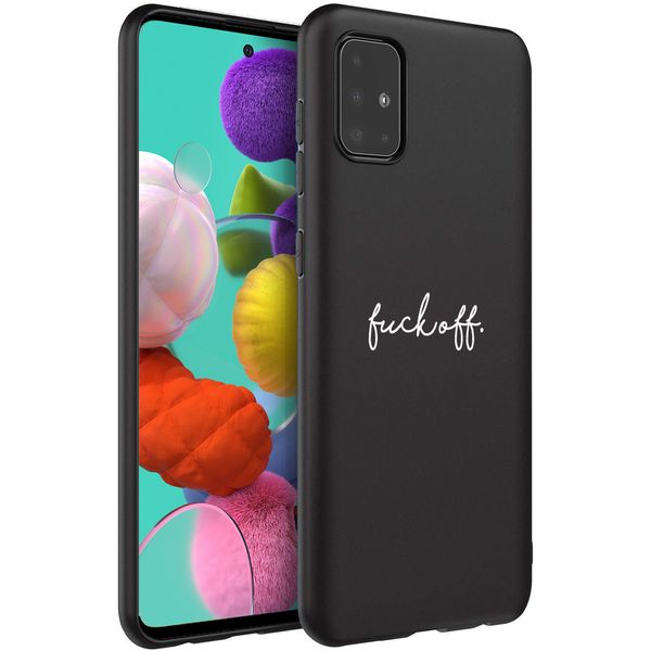 imoshion Design hoesje Samsung Galaxy A51 - Fuck Off - Zwart