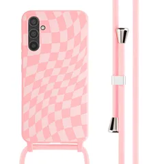 imoshion Siliconen design hoesje met koord Samsung Galaxy A34 (5G) - Retro Pink