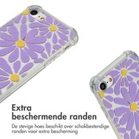 imoshion Design hoesje met koord Apple iPhone SE (2022 / 2020) / 8 / 7 - Tropical Violet Flowers Connect