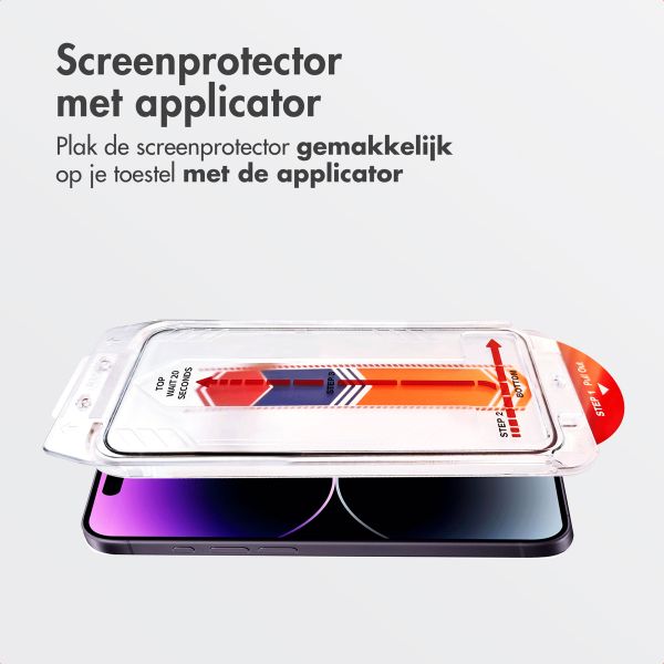 Accezz Gehard Glas Screenprotector + Applicator Apple iPhone 14 Pro