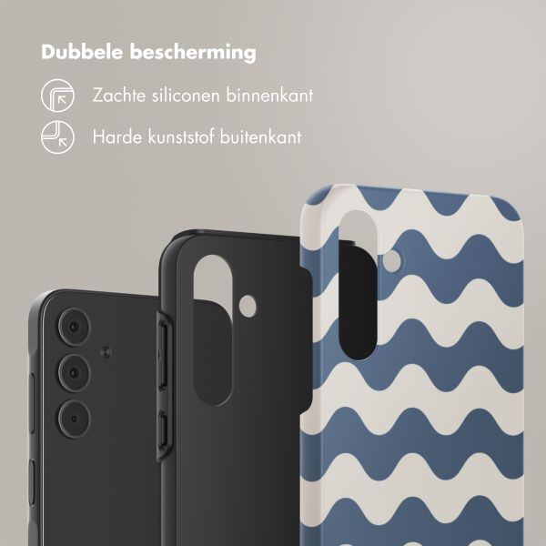 Selencia Vivid Tough Backcover Samsung Galaxy A55 - Wave Vibes Classic Blue