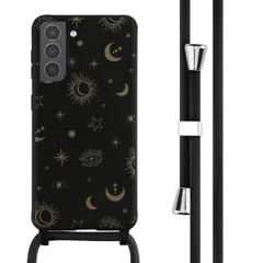 imoshion Siliconen design hoesje met koord Samsung Galaxy S21 - Sky Black