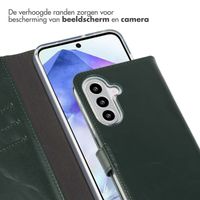 Selencia Echt Lederen Bookcase Samsung Galaxy A26 - Groen