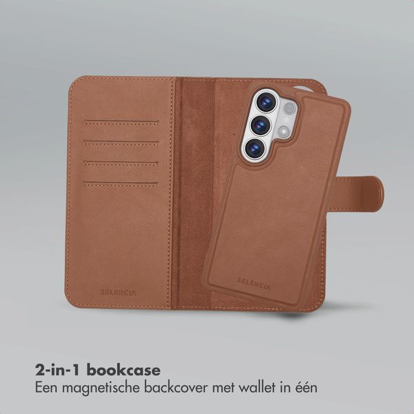Selencia Olyn Uitneembare Bookcase met MagSafe Samsung Galaxy S26 Ultra - Bruin