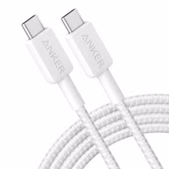 Anker USB-C naar USB-C kabel 322 | Gevlochten - 180 cm - Wit