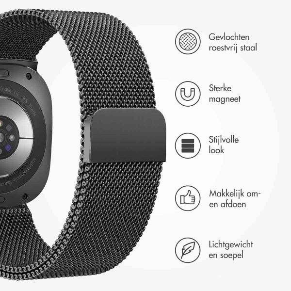 imoshion Milanees magnetisch bandje Samsung Samsung Galaxy Watch Ultra - Zwart