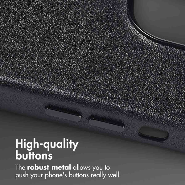 Accezz Leather Back Cover with MagSafe Apple iPhone 13 Pro - Onyx Black