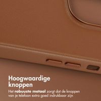 Accezz MagSafe Leather Backcover Apple iPhone 14 Pro - Sienna Brown