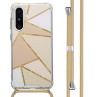 imoshion Design hoesje met koord Samsung Galaxy A36 - Beige Graphic