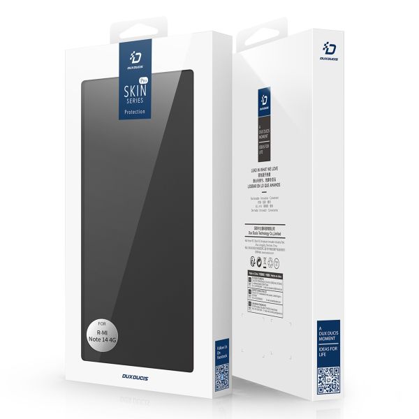 Dux Ducis Slim Softcase Bookcase Xiaomi Redmi Note 14 (4G) - Zwart