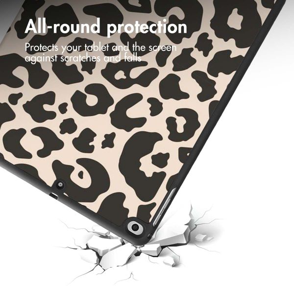 imoshion Design Trifold Bookcase Apple iPad 6 (2018) 9.7 inch / iPad 5 (2017) 9.7 inch / Air 2 (2014)/Air 1 (2013) - Leopard