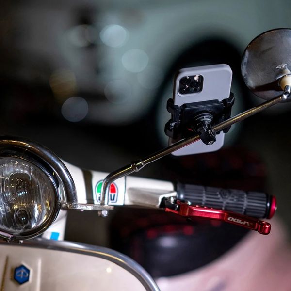 SP Connect Mirror Mount Bundle met Universal Clamp SPC+ Telefoonhouder Scooter - Zwart