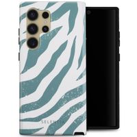 Selencia Vivid Tough Backcover Samsung Galaxy S24 Ultra - Colorful Zebra Pine Blue