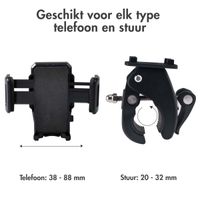 Accezz Telefoonhouder fiets iPhone 6s - Verstelbaar - Universeel  - Zwart