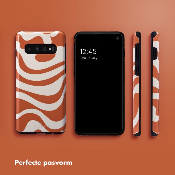 Selencia Vivid Tough Backcover Samsung Galaxy S10 - Dream Swirl Orange