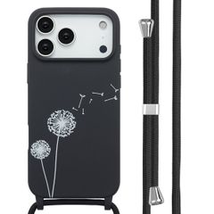 imoshion Siliconen design hoesje met koord Apple iPhone 17 Pro Max - Dandelion Black