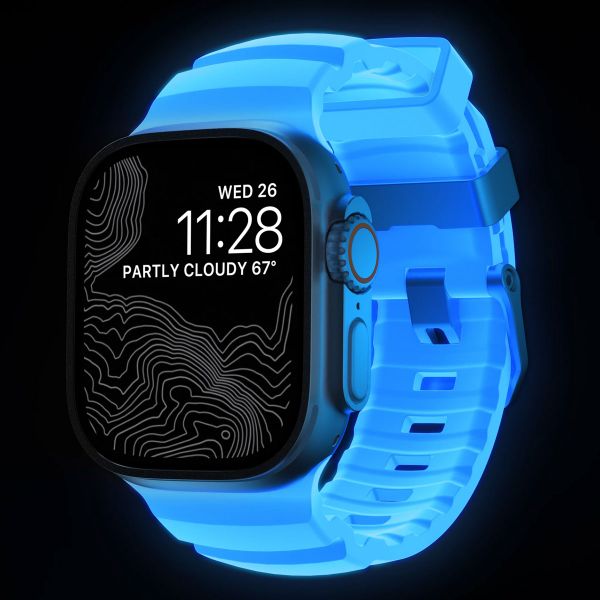 Nomad Rocky Point Band Apple Watch | 44/45/46/49 mm - Icy Blue Glow/Natural