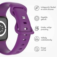 imoshion Siliconen⁺ bandje Apple Watch Series 1 t/m 9 / SE (38/40/41 mm) | Series 10 / 11 (42 mm) - Maat S/M - Purple