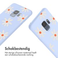 imoshion Siliconen design hoesje met koord Samsung Galaxy S9 - Lila Flower Distance