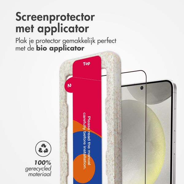 Accezz Gehard Glas Full Cover Screenprotector met applicator Samsung Galaxy S24 / S25
