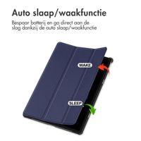 imoshion Trifold Bookcase Lenovo Idea Tab Plus - Donkerblauw