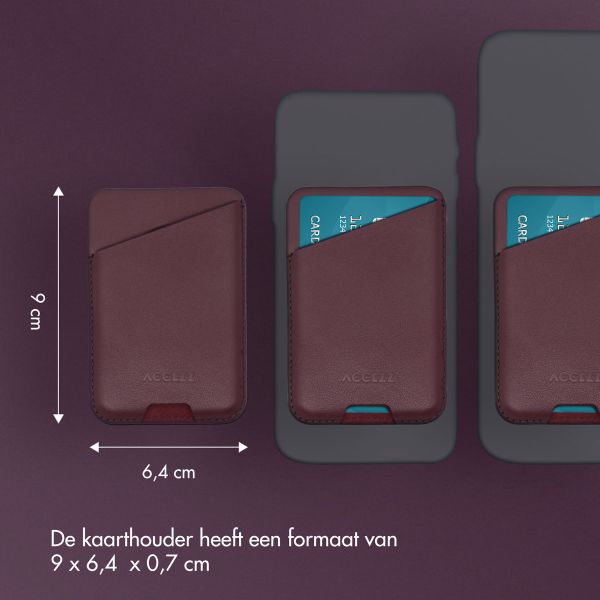 Accezz Leather Cardholder MagSafe - Kaarthouder met MagSafe - Heath Purple